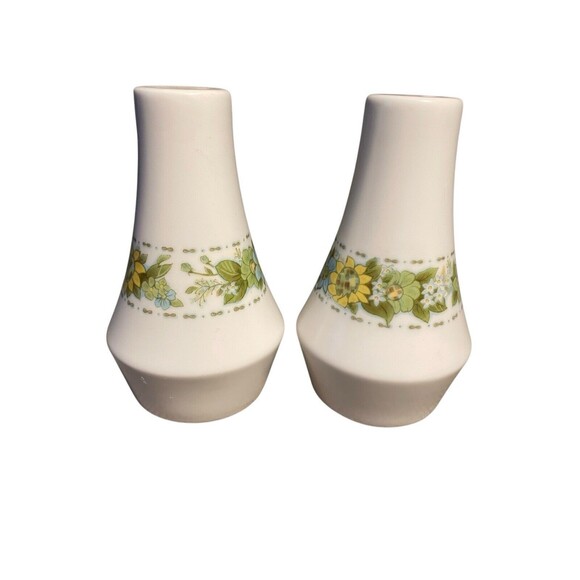 Set Of 2 Vintage Noritake Springfield Pretty Floral Salt & Pepper Shakers Japan - Picture 4 of 9